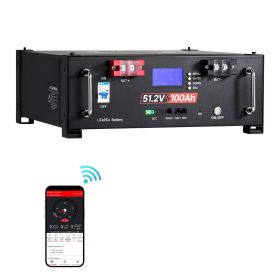 48V 600Ah LiFePO4 Lithium Battery, 6 Pack 100Ah, 30.72kWh Capacity, 51.2V Server Rack LiFePO4 Battery with Bluetooth, Max 6000 Cycles, LCD Displa